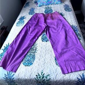 Maeve Pink Pull-on Linen Pants PM